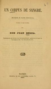 Cover of: corpus de sangre: melodrama de grande espectáculo, dividio en seis cuadros