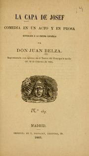 Cover of: La capa de Josef by Juan Belza