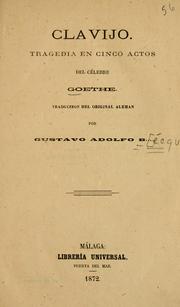Cover of: Clavijo by Johann Wolfgang von Goethe