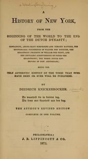 Cover of: A history of New York by Washington Irving