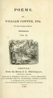Cover of: Poems by William Cowper