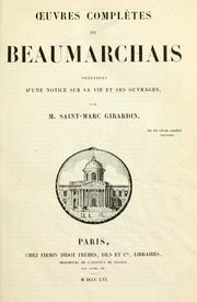 Cover of: Oeuvres complètes. by Pierre Augustin Caron de Beaumarchais