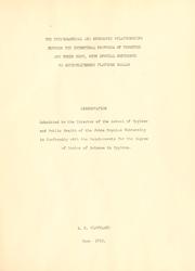 Cover of: The physiological and symbiotic relationships between the intestinal protozoa of termites and their host by Lemuel Roscoe Cleveland