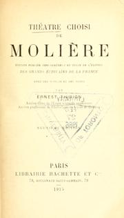 Cover of: Théatre choisi de Molière