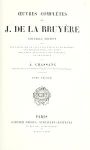 Cover of: Oeuvres complètes. by Jean de La Bruyère