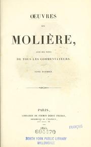 Cover of: Oeuvres de Molière by Molière