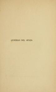 Cover of: Quiebras del oficio: comedia en un acto y en verso