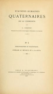 Stations humaines quaternaires de la Charente by Gustave Chauvet