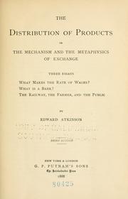 Cover of: The distribution of products by Atkinson, Edward