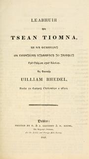 Cover of: Leabhuir an Tsean Tiomna: ar na dtarruing on teanguidh ughdarach go Gaidhlig : trcham agus sthar