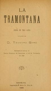 Cover of: tramontana: drama en tres actes