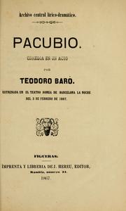 Cover of: Pacubio: comedia en un acto