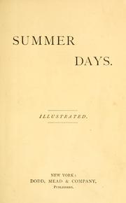 Cover of: Summer days.