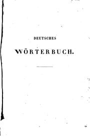 Cover of: Deutsches Wörterbuch: Erster Band. A - Biermolke