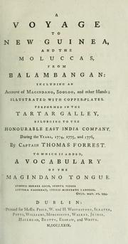 Cover of: A voyage to New Guinea and the Moluccas, from Balambangan by Forrest, Thomas