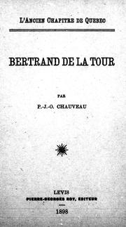 Cover of: Bertrand de la Tour