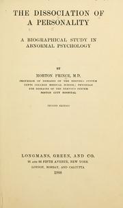 Cover of: The dissociation of a personality: a biographical study in abnormal psychology