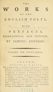 The works of the English poets by Samuel Johnson
