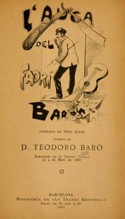 Cover of: auca del fadrí barber: comedia en tres actes