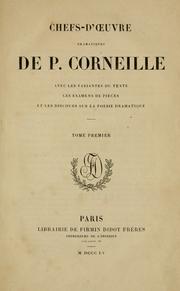 Chefs-d'oeuvre dramatiques by Pierre Corneille