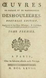 Cover of: Oeuvres de madame et de mademoiselle Deshoulieres. by Deshoulières Mme.