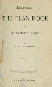 The plan book by George, Marian M.