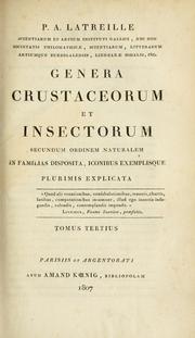 Cover of: Genera crustaceorum et insectorum secundum ordinem naturalem in familias disposita, iconibus exemplisque plurimis explicata 
