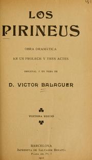 Cover of: pirineus: obra dramàtica en un prolech y tres actes