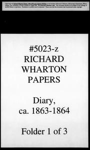 Cover of: Richard Wharton papers | Richard Wharton