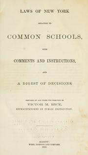 Laws of New York relating to common schools by New York (State)