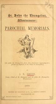 Cover of: St John the Evangelist, Westminster: parochial memorials
