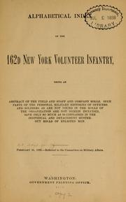 Cover of: Alphabetical index of the 162d New York volunteer infantry
