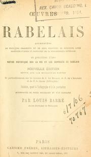 Cover of: Oeuvres. by François Rabelais