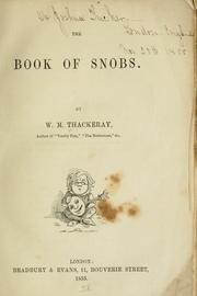 Cover of: The book of snobs.