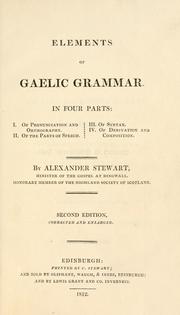 Cover of: Elements of Gaelic grammar: in four parts