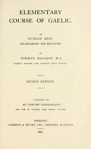 Cover of: Elementary course of Gaelic by Duncan Reid