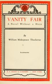 Cover of: Vanity fair by William Makepeace Thackeray, William Makepeace Thackeray