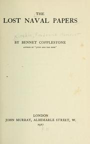 Cover of: The lost naval papers. by Copplestone, Bennet