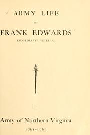 Cover of: Army life of Frank Edwards.