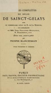 Cover of: Oeuvres complètes