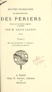 Cover of: Oeuvres françoises. by Bonaventure Des Périers