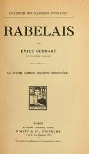 Cover of: Rabelais.