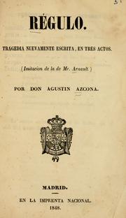 Cover of: Régulo by Agustín Azcona