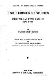 Cover of: Knickerbocker stories from the old Dutch days of New York