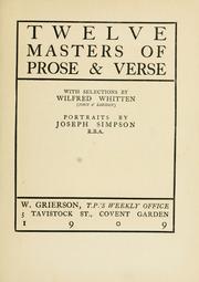 Cover of: Twelve masters of prose & verse