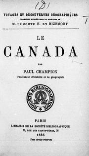 Le Canada by Paul Champion