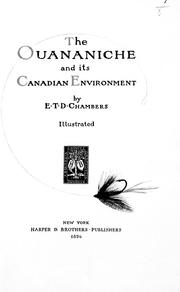 Cover of: The ouananiche and its Canadian environment | E. T. D. Chambers