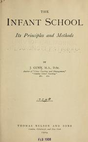 Cover of: The infant school: its principles and methods.