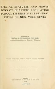 Cover of: Special statutes and provisions of charters regulating school systems in the several cities of New York state.