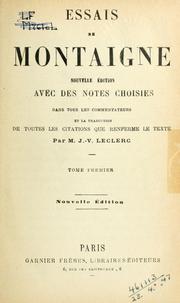 Cover of: Essais. by Michel de Montaigne